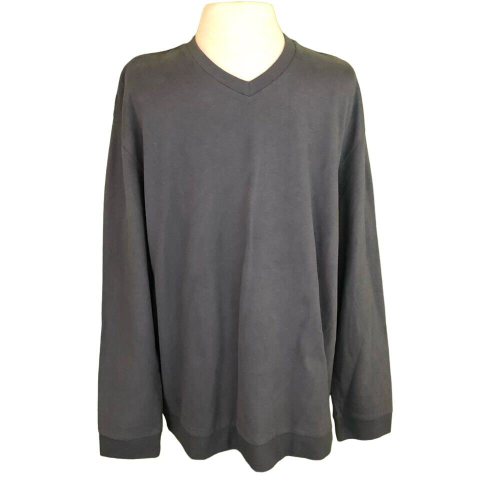 Freedom Foundry Mens Gray Brushed Cotton Long Sleeve V-Neck Shirt New L